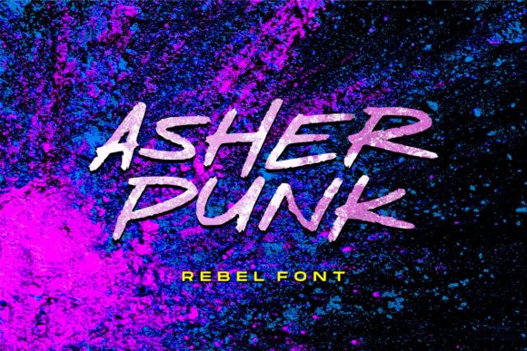 Asher Punk: A Modern Display Font for Digital Design