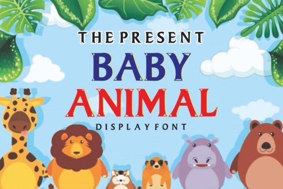 Baby Animal Display Font: Modern Cool Typography for Crafters