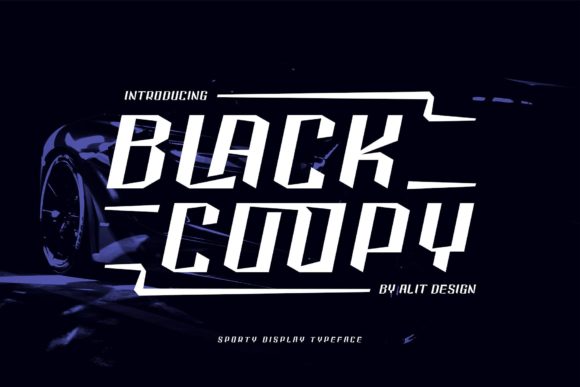Black Coopy: Bold Racing Display Font for Makers and Crafters