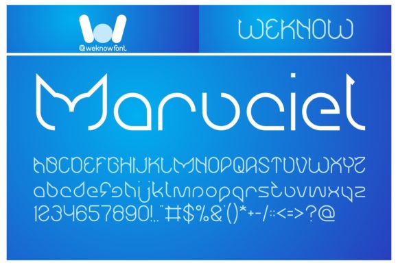 Maruciel: A Modern Techno Display Font for Digital Creators