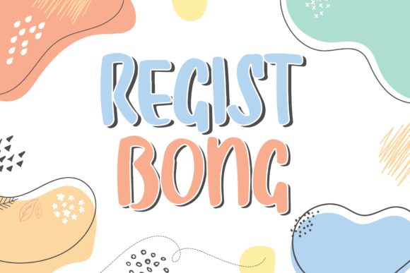 Regist Bong Font for Crafters and Printable Product Design