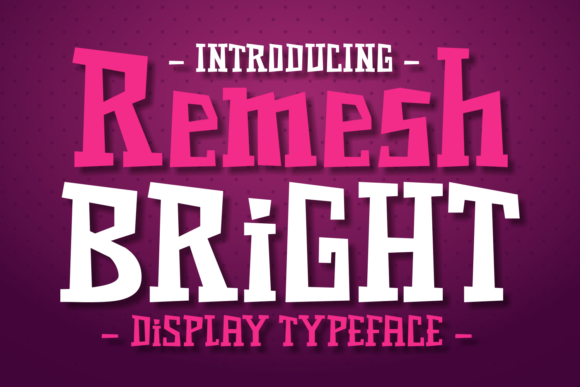 Remesh Bright: A Casual Display Typeface for Bold Branding