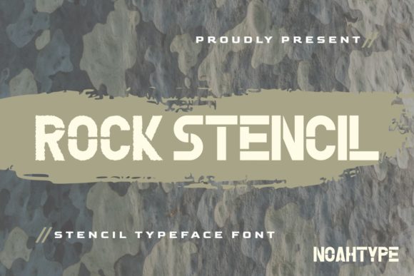 Rock Stencil: A Stencil Display Font for Edgy Editorial