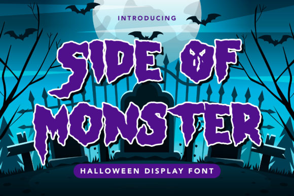 Side of Monster: Spooky Display Font for Halloween Branding