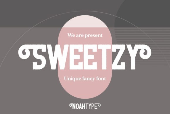 Sweetzy: The Eroded Display Font for Creative Branding