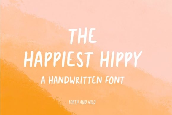 The Happiest Hippy Font for Creative Product Designs